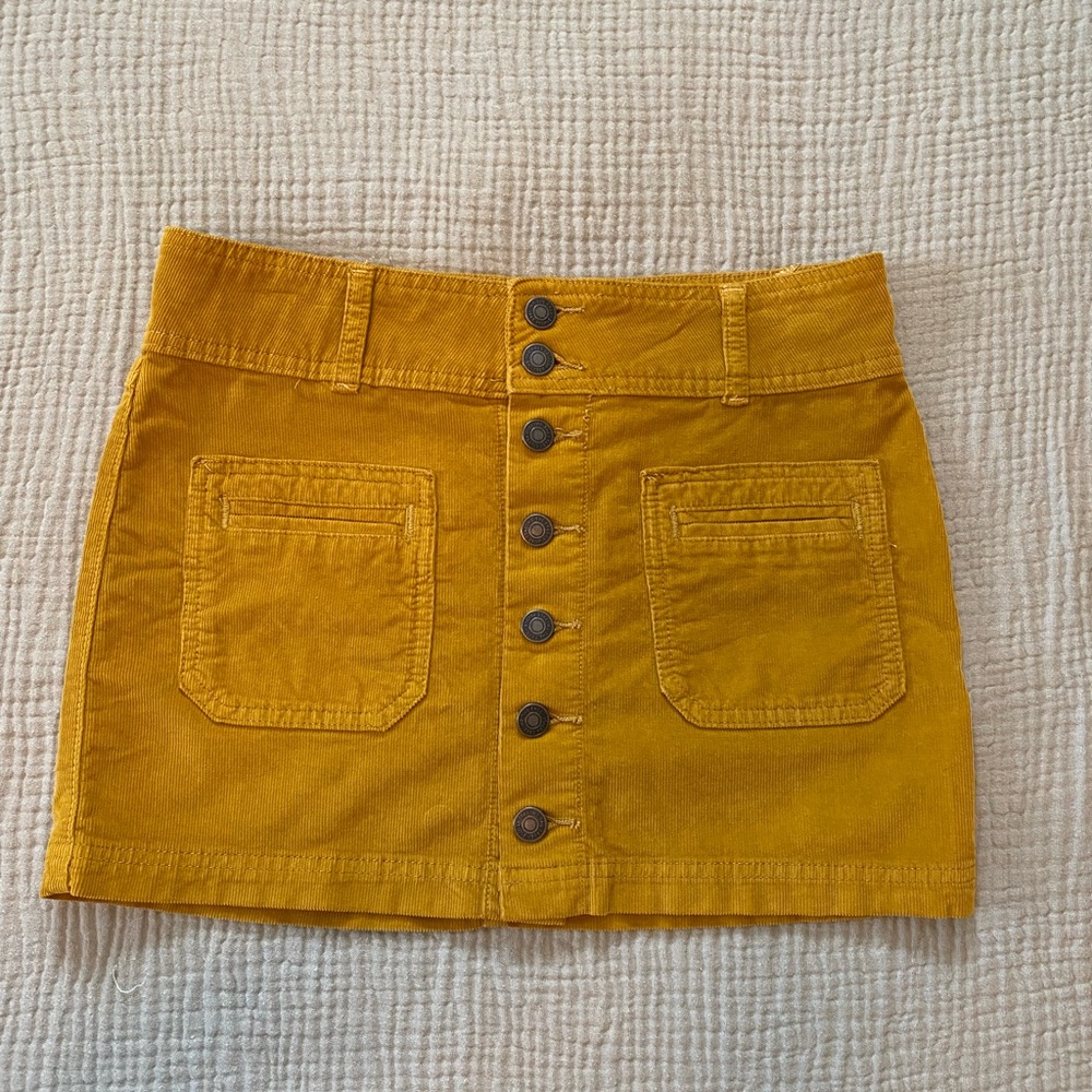 Mustard Cord Skirt by We The Free from Free People 25